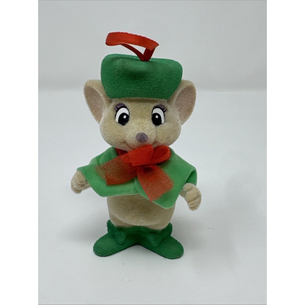 Disney Rescuers Down Under Miss Bianca Flocked Christmas Ornament McDonalds 1990